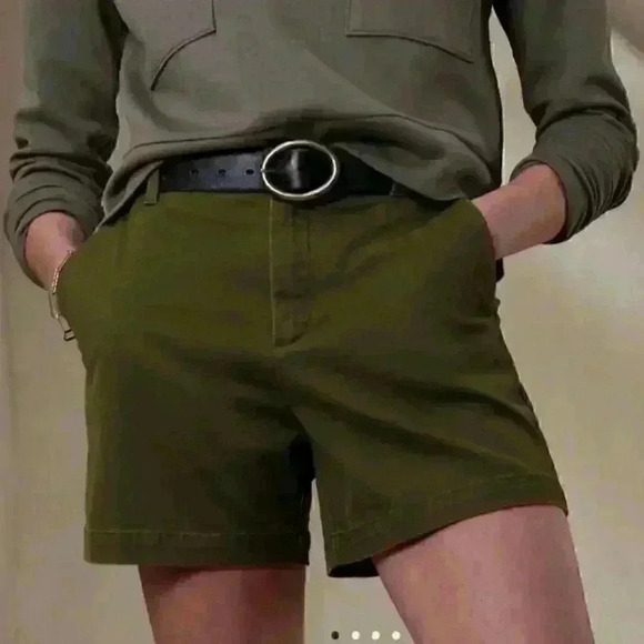BANANA REPUBLIC FLAT-FRONT CHINO SHORT - Picture 4 of 7